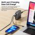 TOOCKI 67W 4-Port USB PD Charger 2USB-A+2USB-C PD QC3.0 PPS Fast Charging Desktop Charging Station EU Plug with 1.5M AC Cable for iPhone 16 16 Pro 15 14 13 Pro Max for Huawei Mate XT for Xiaomi 15 pro - Black
